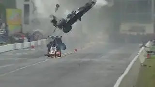 Raw: Dramatic Video of Top Fuel Crash in Florida