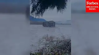 RAW FOOTAGE: Camera Captures House Floating Away Amid Major Flooding In Washington