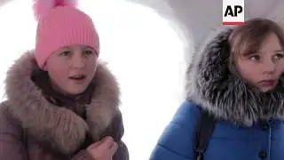 Raw: Russian Builds Church From Snow, Ice