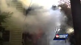 Raw Video: Firefighters helped from burning house