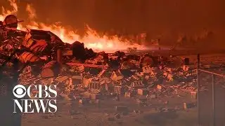 Raw video shows major fire at Jim Beam warehouse