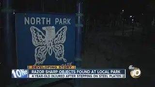 Razor sharp objects found at local park