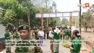 Recruits marched to training as Myanmar junta presses conscription