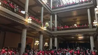 Red for Ed rally at Indiana Statehouse