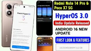 Redmi Note 14 Pro Poco X7 HyperOS 3.0 New Update Released | Poco X7 HyperOS 3 India Update Features