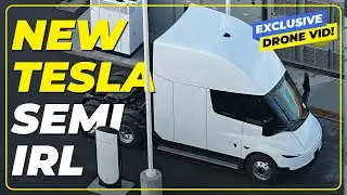 Refreshed Tesla Semi at the Giga Semi Megacharger