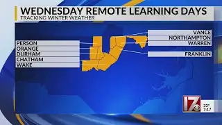 Remote learning Wednesday for some central NC school districts