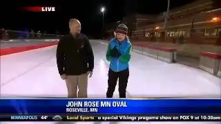 Reporter face plants on ice
