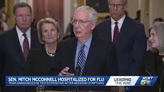 Reports: Kentucky Sen. Mitch McConnell hospitalized with flu-like symptoms