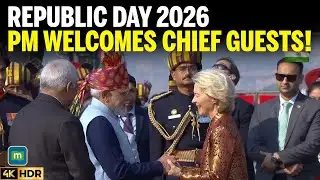 Republic Day 2026: PM Modi Welcomes President Murmu And Chief Guests At Kartavya Path | 4K