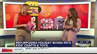 Repurposing holiday boxes into kids’ crafts and toys