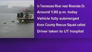 Rescuers pull driver from submerged vehicle in Tennessee River