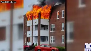 Residents displaced after an apartment fire in Pulaski