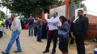 Residents outside Chatsworth court