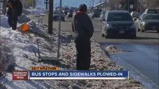 Residents struggle with plowed-in bus stops, sidewalks