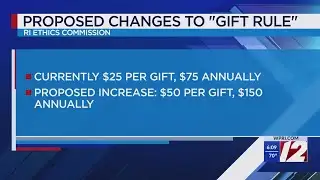 RI Ethics Commission considers proposed changes to "gift rule"