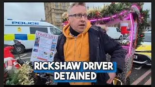 Rickshaw Driver Detained by Council Workers for Using Cycle Lane Before Police Arrive