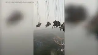 Riders left dangling midair at Six Flags Mexico during storm