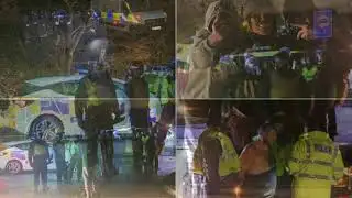 Riot p olice shut down illegal rave in Reading