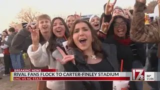 Rival fans flock to Raleigh for UNC-NC State showdown