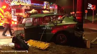 RIVERSIDE | Classic Car Slams Into Pole, Killing Driver, Injuring Three