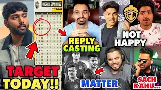 RNTX Target Today? Reply on Group C is T10 Lobby, Sid on S8ul GFX Matter, Mazy Reply Why Not Casting