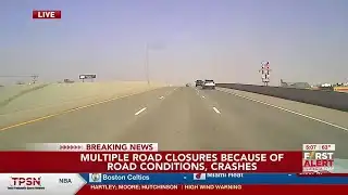 Road conditions, crashes cause multiple road closures