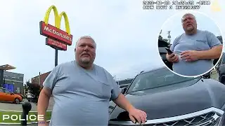 Road Rager Loses It After Getting Cut in McDonald’s Drive-Thru Line