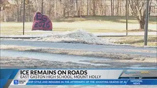 Roads remain icy near Gaston County school as delays continue