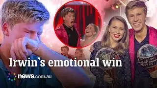 Robert Irwin breaks down over his father before Dancing with the Stars finale win