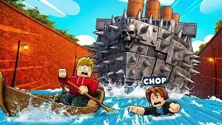 ROBLOX CHOP AND FROSTY ESCAPE THE DEADLY BOAT SSLIDE