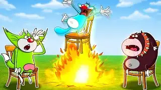 Roblox Oggy  Playing Bomber chairs with Jack 