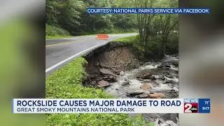 Rockslide causes major damage to road in East Tennessee