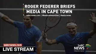 Roger Federer arrives in Cape Town