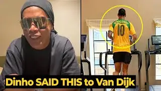 Ronaldinho’s reaction to Van Dijk wearing his name during training