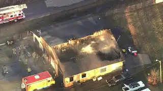 Roof collapses after large flames spark at eastern Oklahoma County home