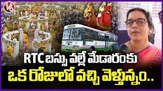 RTC Buses Make Same Day Travel to Medaram Possible for Devotees | V6 News
