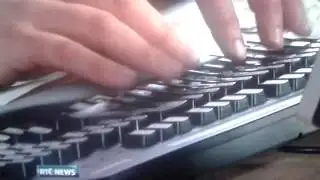 RTE News: Award winning fake typing.