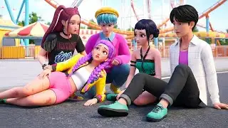 Rumi Fell Off The Roller Coaster 😱 KPop Demon Hunters Animation