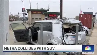 Rush hour car crash leads to collision with Metra train in Chicago