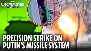 Russian air defences EXPLODE in Ukraine missile attack