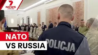 Russian drones violate Polish airspace sparking NATO response | 7NEWS