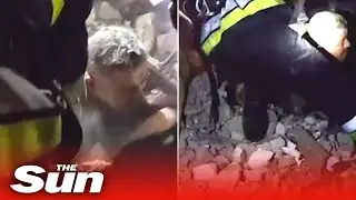 Russian shells destroy Kharkiv residential building - Firefighters pull survivors from rubble