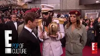 Sacha Baron Cohen Spills Ashes on Ryan Seacrest - 2012 Oscars | E!