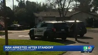 Sacramento County standoff ends with arrest after knife threat