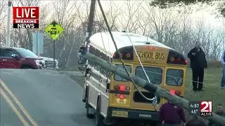 SACS bus transporting students crashes into power pole in SW Allen County; no injuries reported