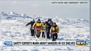 Safety experts warn about dangers of ice shelves