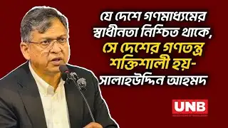 বিএনপি গণমাধ্যমের পূর্ণাঙ্গ স্বাধীনতা নিশ্চিত করবে: সালাহউদ্দিন আহমদ | Salahuddin Ahmed | BNP | UNB