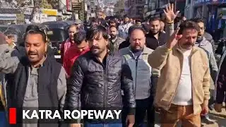 Sangarsh Samiti Holds Protest Against  Katra Ropeway