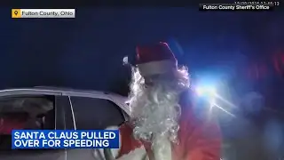 Santa Claus pulled over for speeding